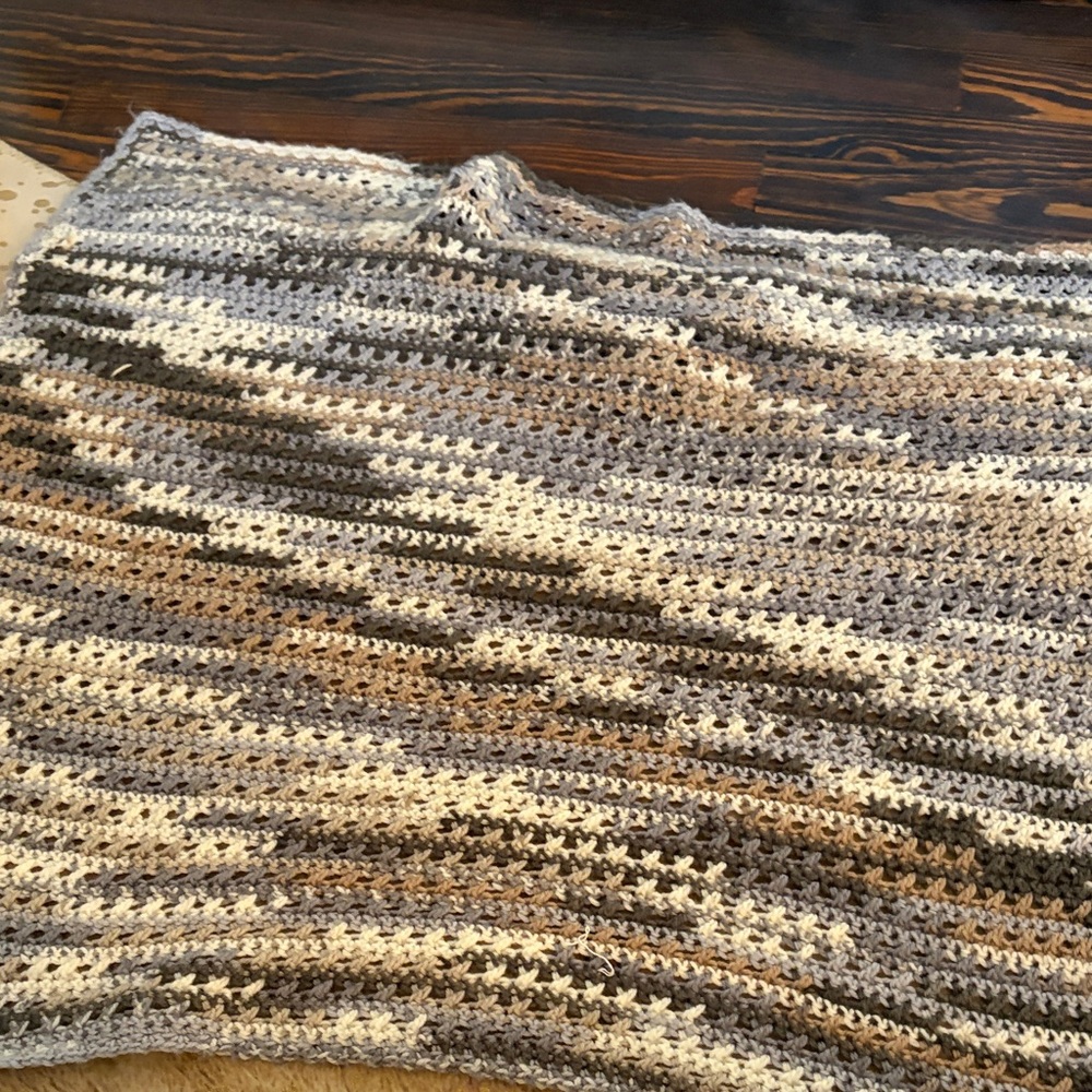 Multicolor Knit Baby Blanket